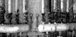 old steam manifold and valves